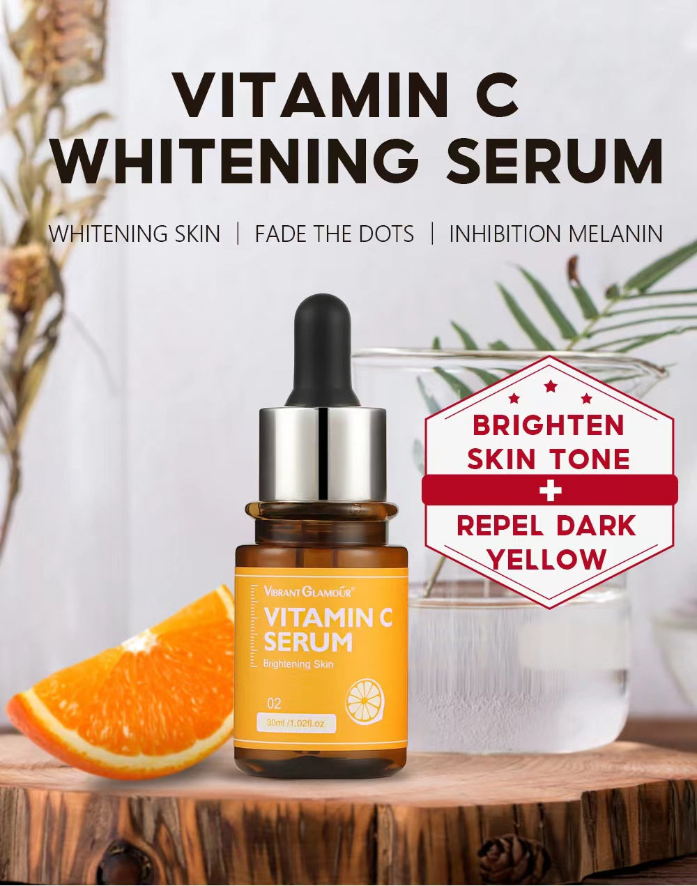 VIBRANT GLAMOUR 6PCS Retinol & Vitamin C Face Cream Serum Essence Toner Set
