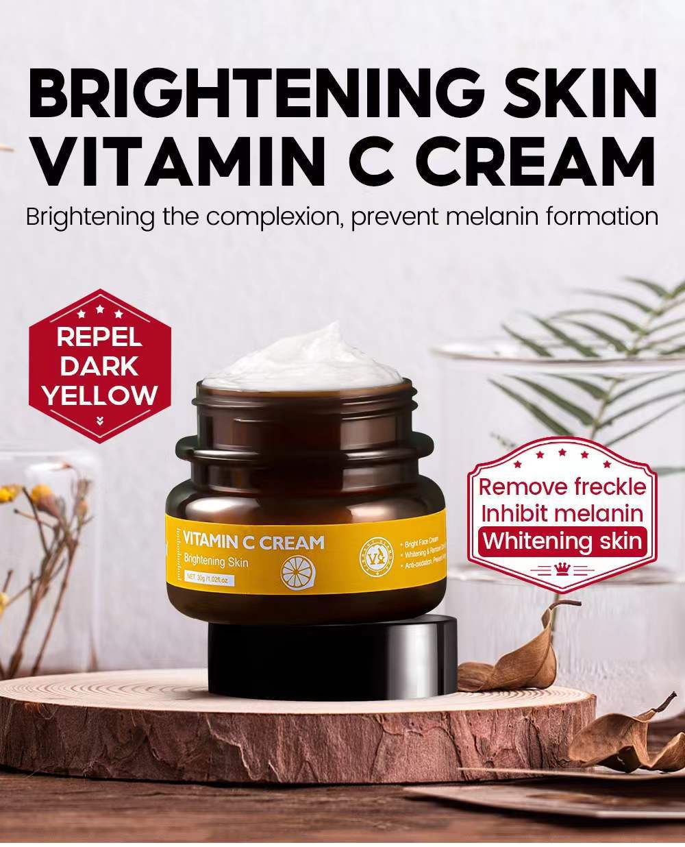 VIBRANT GLAMOUR 6PCS Retinol & Vitamin C Face Cream Serum Essence Toner Set