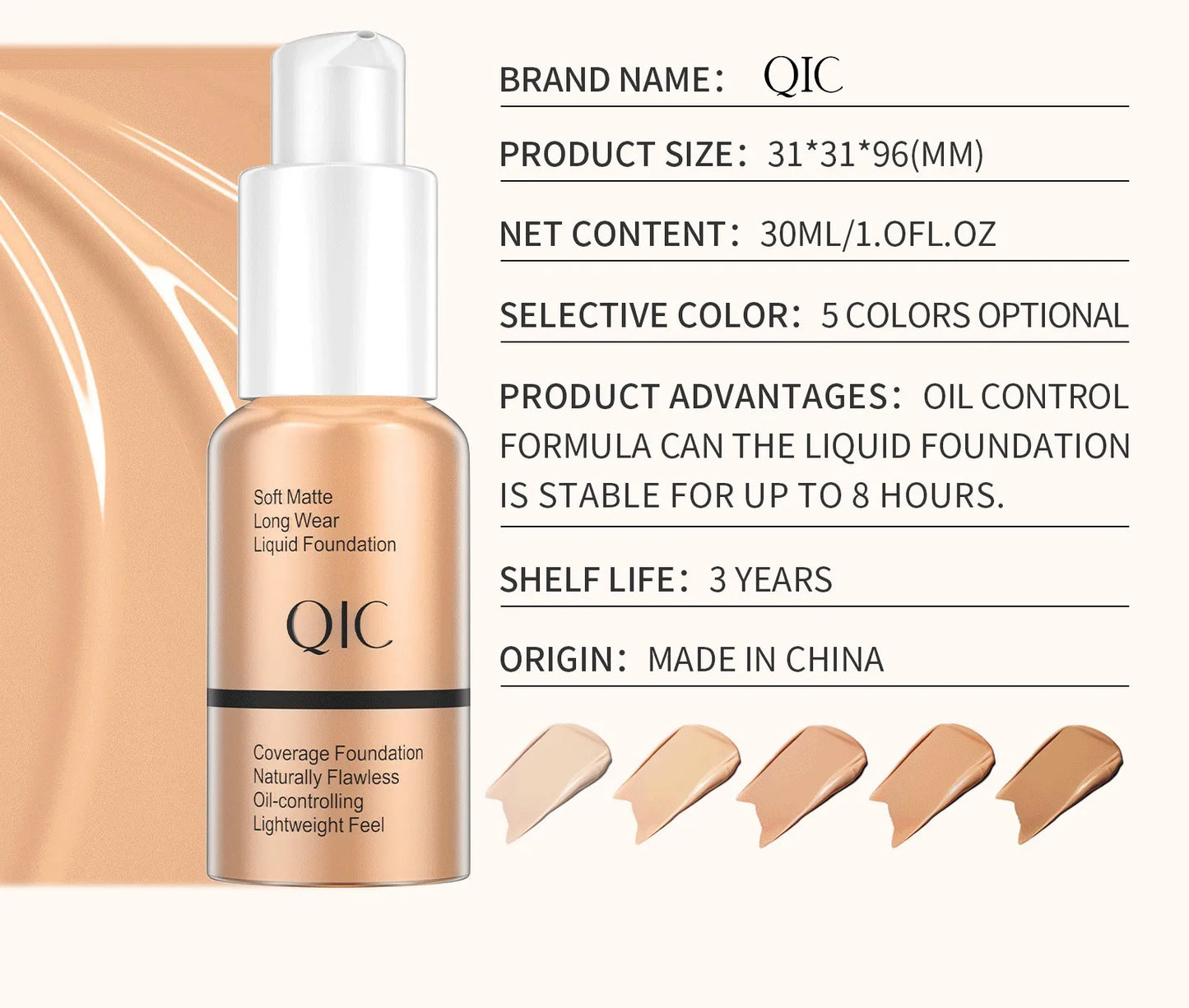QIC Makeup Foundation Cream